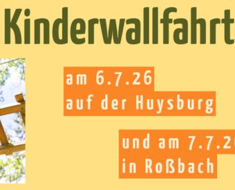 Logo mit Schrift zur Kinderwallfahrt 2026