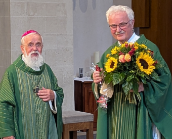 Bischof Feige mit Generalvikar Bernhard Scholz