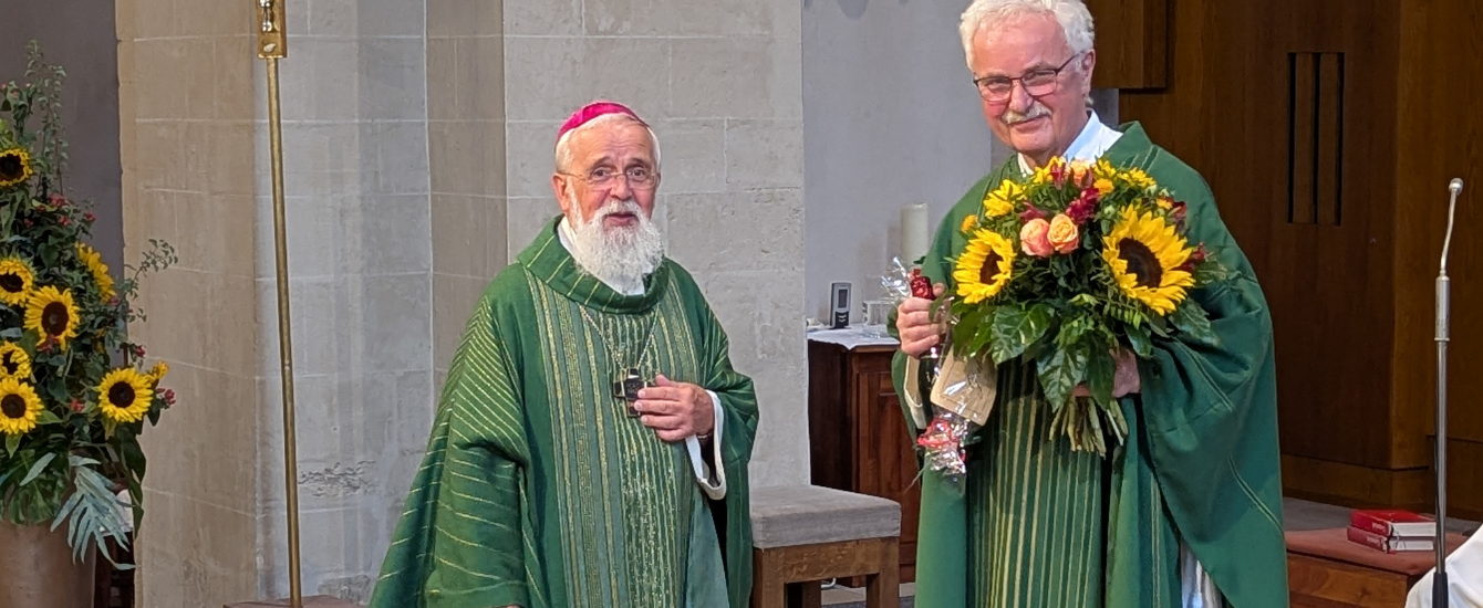 Bischof Feige mit Generalvikar Bernhard Scholz