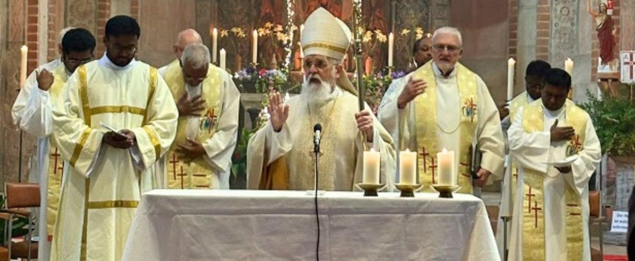 Gottesdienst mit Bischof Feige zum Jubiläum 25 Jahre Claretiner im Kloster Marienstern in Mühlberg am 11. Mai 2025