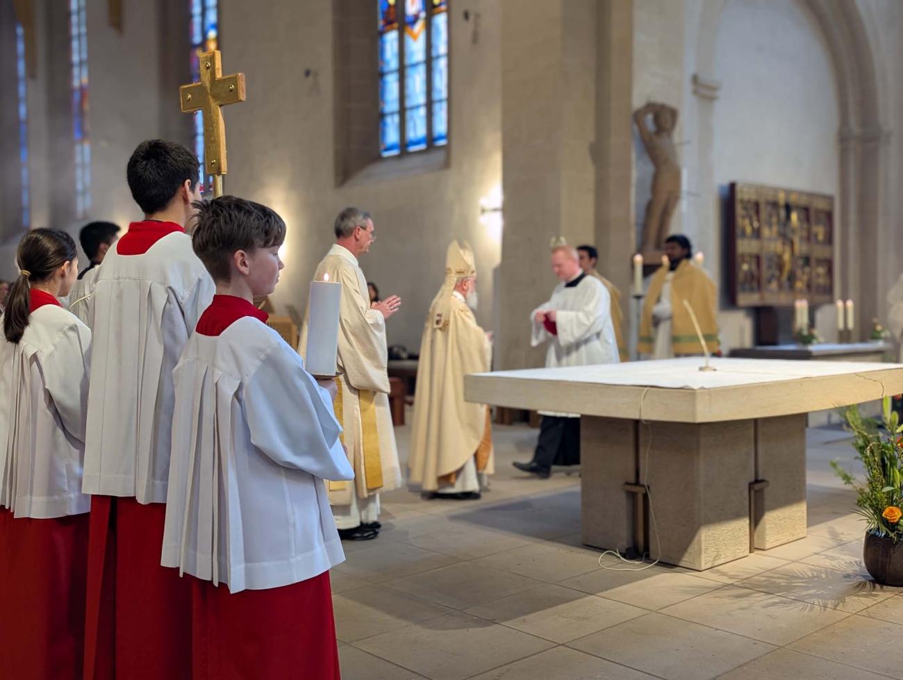 Altarraum in einem Gottesdienst