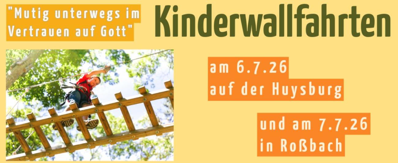 Logo mit Schrift zur Kinderwallfahrt 2026