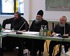 Blick auf die Leiter der Sitzung